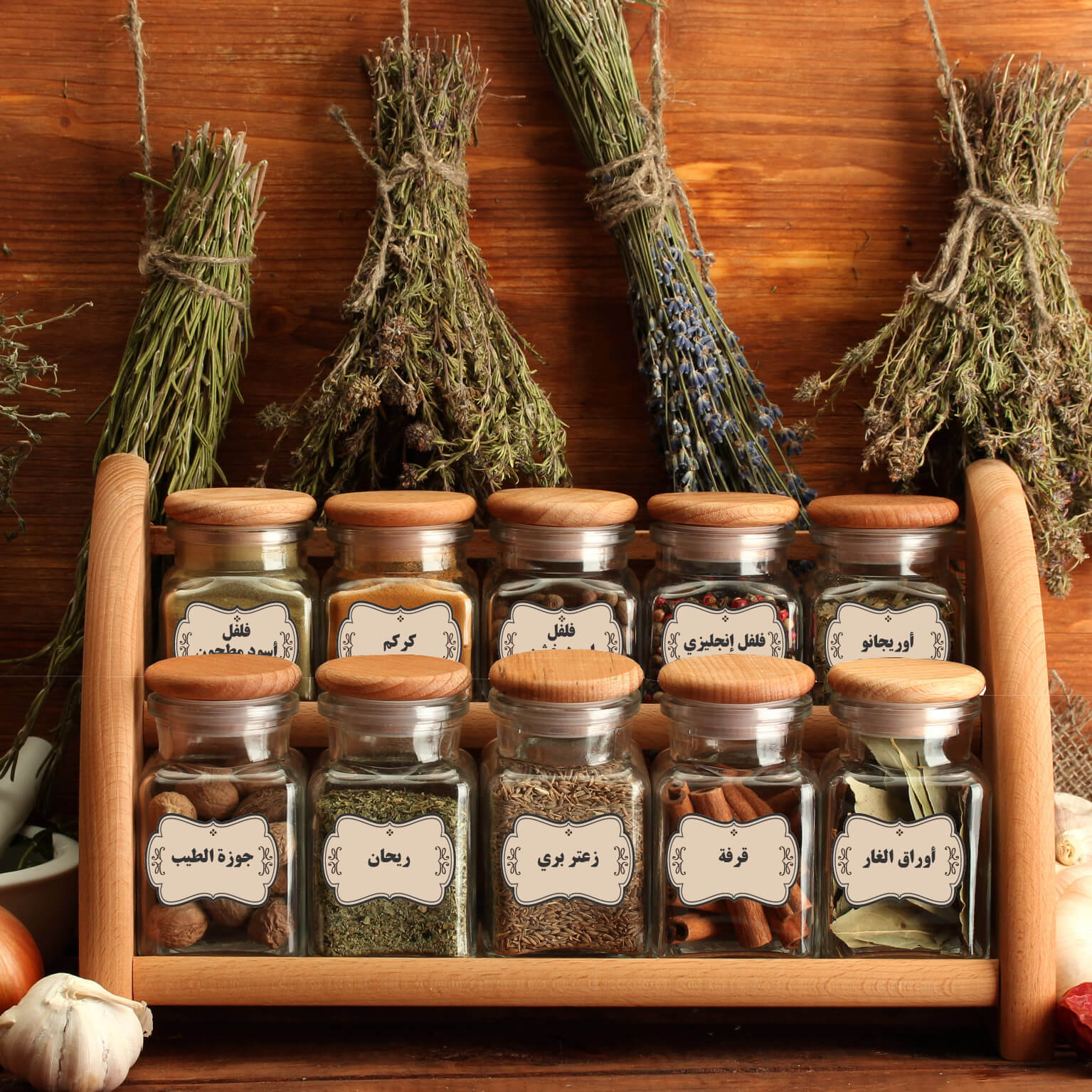 הטמעה תבלינים ערבית-01 מדבקות תבלינים بهارات