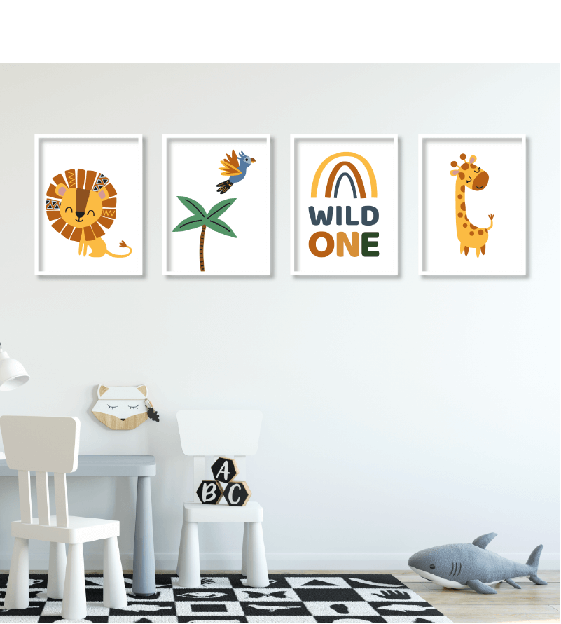 תמונות ממוסגרות לחדרי ילדים