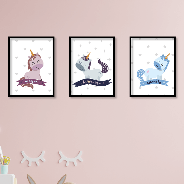 תמונות ממוסגרות לחדרי ילדים